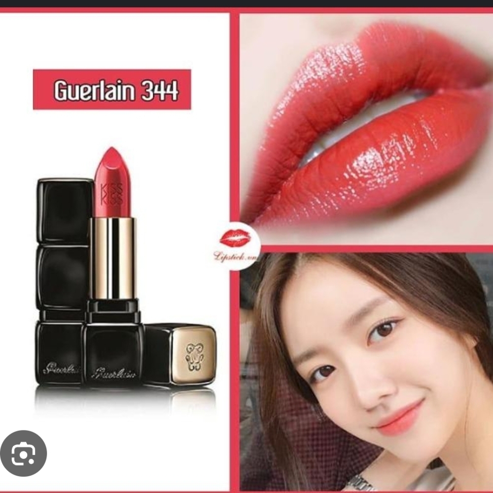 New Mini Guerlain Red Lipstick Vibrant Glossy Finish N 344